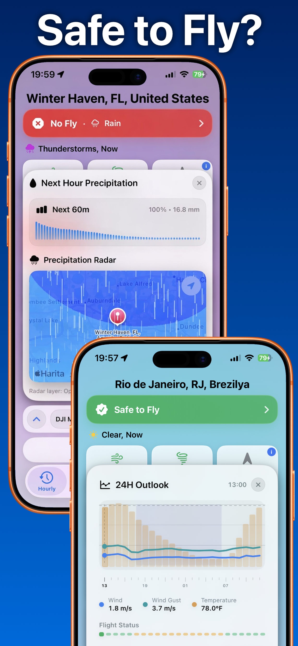 Weather4Fly iPhone store artwork 2